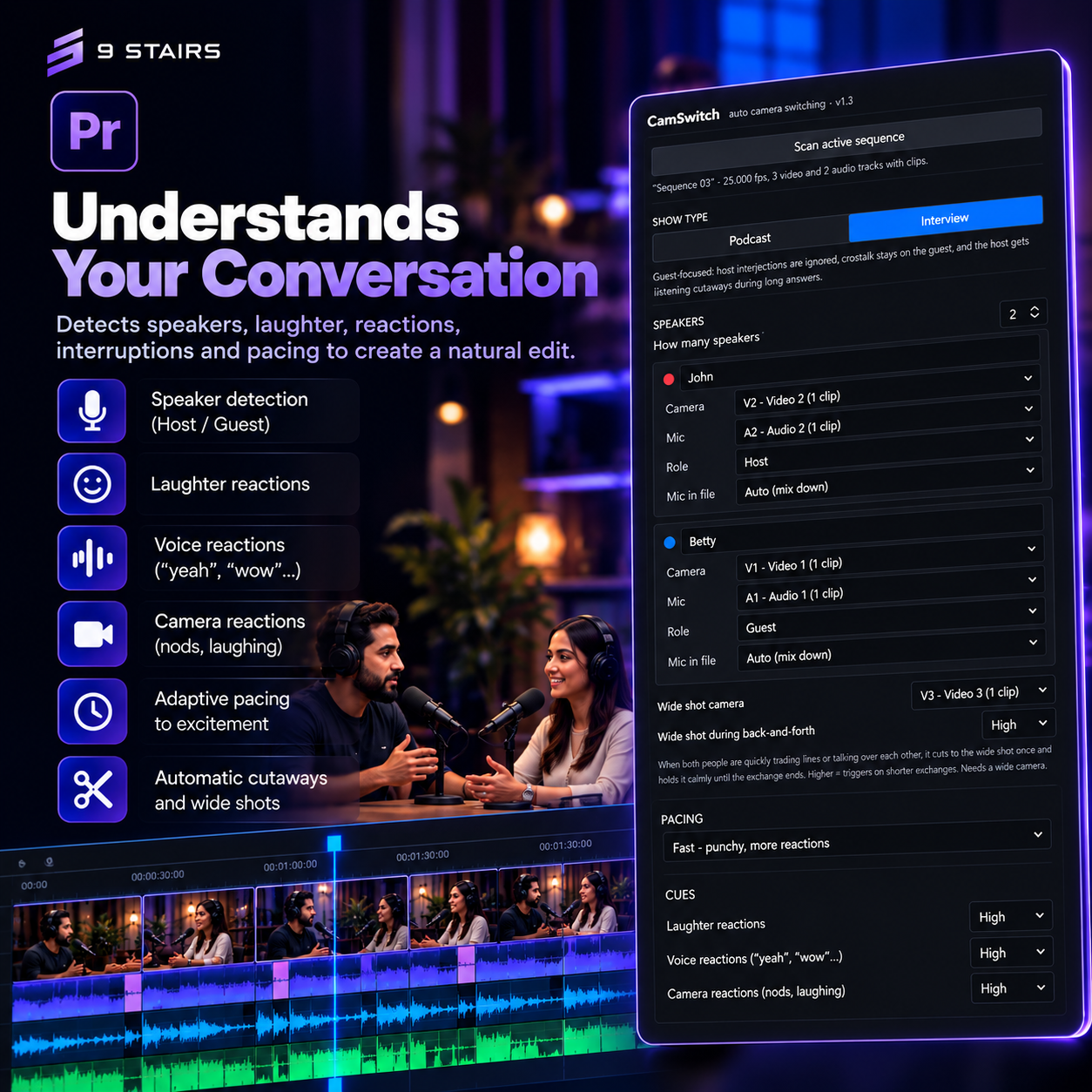 CamSwitch Podcast Editor For Premiere Pro