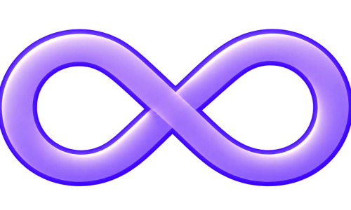 Glossy Lavender Infinity Symbol